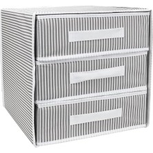 Karokstore 3 Bölmeli Katlanabilir Çekmece Raf Düzenleyici Organizer