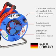 Karokstore Serisis IP44 Lisanslı 25 Metre Makaralı Uzatma Kablosu Turuncu