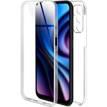Karokstore Galaxy A14 Kılıf 360 Şeffaf Ön Arka Korumalı Şeffaf Silikon ile Uyumlu