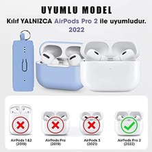 Karokstore Airpods Pro 2.nesil Için Kılıf Askılı Mat Silikon Siyah [airpods Pro 2. Nesil ile Uyumlu Kılıf - Siyah]