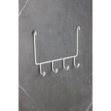 Karokstore Lif ve Kese Askılığı Beyaz Termoplastik Kaplamalı Banyo Köşeliği, Duş Rafı ve Duş Askılarına Uyumlu Beyaz