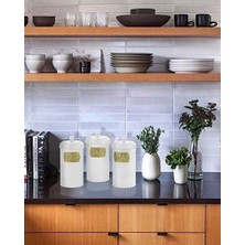 Karokstore The Mia Çay Şeker Kahve Kavanozu, Beyaz