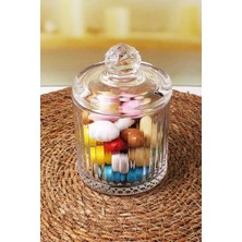 Karokstore Lüx Kristal Büyük Cam Şekerlik & Cam Lokumluk, Kesme Cam Lüx Şekerlik 13CM*7.8CM - 06638