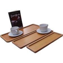 Karokstore 3'lü Bambu Sunum Tepsisi