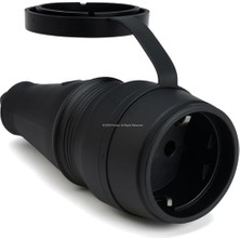 Karokstore Kauçuk Uzatma Prizi, 16A, 220V, Kapaklı, Seyyar Priz, Dış Mekan Tipi, Su Geçirmez, Endüstriyel Kullanıma Uygun, Ağır Hizmet Tipi Elektrik Kablosu, Uzun Ömürlü, Yalıtımlı Priz