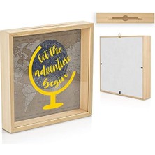 Karokstore Let The Adventure Begin Tasarımlı Ahşap Kumbara