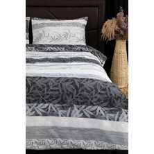 Karokstore Lastikli Çarşaflı Çift Kişilik Nevresim Takımı - Gri