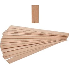 Karokstore Ahşap Mum Fitili Mum Fitil Vegan Mum Fitil 60 Adet Boy 15 cm En 15 mm