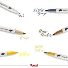 Karokstore Brush Sing Pen Çift Taraflı Fırça Uçlu Kalem Altın