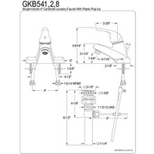 Karokstore GKB542 Chatham 4 " Banyo Bataryası, Parlak Pirinç