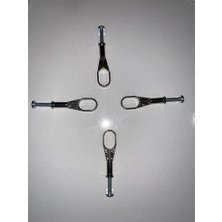 Karokstore Boru U 4lü Paket Vidalı Dolap Askı Aparatı Tüm Marka Ürünlere Uyumlu