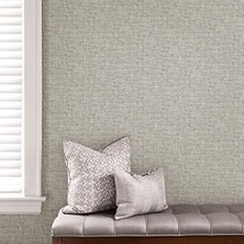 Karokstore NU2873 Poplin Texture Peel & Stick Duvar Kağıdı, Gri