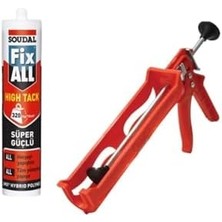 Karokstore Soudal Fixall Hıgh Tack Montaj Silikonu, Korniş Yapıştırıcı 290 ml Beyaz Silikon Tabancası