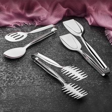 Karokstore Avcı Lüks 3'lü Maşa Servis Seti 18/10 Paslanmaz Çelik