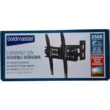 Karokstore 60 Inç'e Kadar (Yeni Nesil Tv) Uyumlu Hareketli LCD LED Televizyon Askı Aparatı 60" E Kadar ve 30 kg Ultra Ince ve Normal Led/lcd Tv'lerle Uyumludur AS-2642H