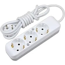 Karokstore 3lü Üçlü 5 Metre Uzatma Kablolu Anahtarsız Topraklı Grup Priz Uzatma Kablosu