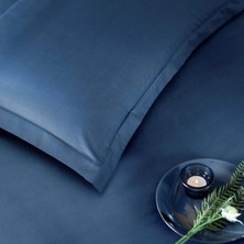 Karokstore Basic Düz Pamuk Nevresim Takımı, Lacivert, Çift Kişilik