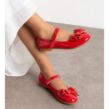 Surpie Shoes Kız Çocuk Ortopedik Pullu Fiyonk Detaylı Babet, Çocuk Ortopedik Babet