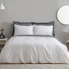 Karokstore Ferne %100 Pamuk Tek Kişilik Nevresim Takımı Gri