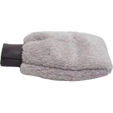 Karokstore Long Way Oto Yıkama Eldiveni Astarlı Araç Temizleme Mikrofiber Araba Cila Eldiveni Gri