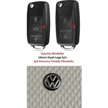 Stilix Garage Volkswagen Anahtar Logosu Amblemi +A Kalite 14 mm 1.4 cm 2 Adet