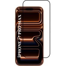 Elixem İphone 17 Pro Max Uyumlu Tam Kaplayan 5D Çerçeveli Ekran Koruyucu Temperli Cam