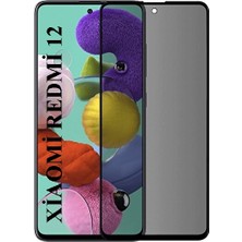 Elixem Xiaomi Redmi 12 Uyumlu Tam Kaplayan Hayalet Ekran Koruyucu Temperli Cam
