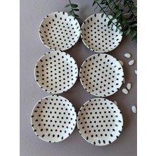 Yiğit Seramik Züccaciye Elegance Puantiye 6 Adet Yuvarlak Kahvaltılık Kase