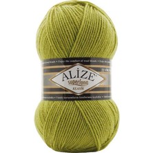 Alize Süperlana Klasik (5 Adet) 11 Fıstık Yeşili Rengi El Örgü Ipliği