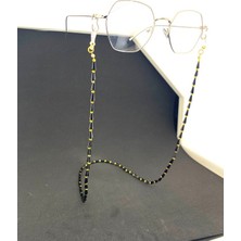 Optic Plus Piramit Full Taşlı Gözlük Ipi / Zinciri Siyah