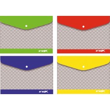 Viva Inox Laminasyonlu Çıtçıtlı Dosya 4 Adet Karışık Renk