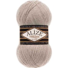 Alize Süperlana Klasik  (5 Adet) 152 Açık Bej Rengi El Örgü Ipliği