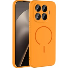 Akare 15T Pro Kılıf M-Safe Şarj Özellikli Zore Meta Kapak - Turuncu