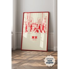 Persona Istanbul Tokyo Sokak Yaşamı ve Neon Tabelalar - Japonya Seyahat Temalı Illüstrasyon Poster (Çerçevesiz)