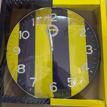 Duvar Saati Sarı  Çubuklu