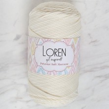 Durukar Loren Polyester Soft Macrame Krem El Örgü Ipi - LM003 - 34427