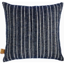 The House Of Lyria Cornelius Yün Pamuk Çizgili Dekoratif Yastık Mavi