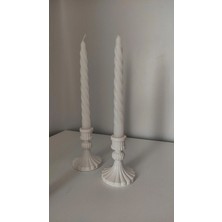 Stonee Decor Avrupa Tasarım Romantik Şamdan Ikili Set / 2' Li Beton Şamdan Mumluk