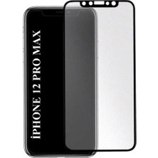 Elixem İphone 12 Pro Max Uyumlu Tam Kaplayan 5D Çerçeveli Ekran Koruyucu Mat Seramik Nano
