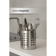 Orvila Paslanmaz A Kalite Metal Kaşıklık | Delikli Çatal Bıçak ve Kepçelik