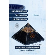 Deniz Doğal Taş Sertifikalı Turmalin Doğal Taş Piramit - Ruh Dengesi Piramidi S.K:0003