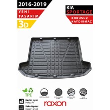 Raxon Kıa Sportage 2016–2019 Uyumlu 3D Bagaj Havuzu | Su Geçirmez, Kaymaz, Yüksek Kenarlı