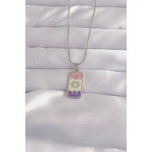 HERŞEYBURDAMODA 316L Çelik Gümüş Renk Karışık Mineli Ay Figür Tarot Kolye