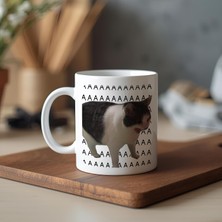 Aaaaa Yazılı Komik Kedi Kupa Bardak – Komik Yazılı Bardak, Eğlenceli Kupa Bardak