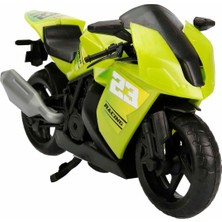 Detaylı Spor Yarış Motosikleti Oyuncak – Dayanıklı Büyük Boy - Yeşil
