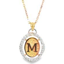 Harfli Pırlanta Kolye