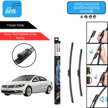 Volkwagen cc Uyumlu 2012-2017 Bosch Aerotwin Araca Özel Ön Silecek Takımı 600-475MM