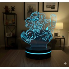 Eymi Design Luffy Gear 5 , One Piece - 3 Boyutlu 16 Renk Dekoratif Gece Lambası 3D