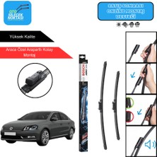 Volkwagen Passat Uyumlu 2012-2014 Bosch Aerotwin Araca Özel Ön Silecek Takımı 600-475MM