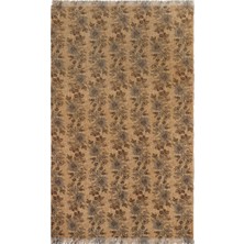 The House Of Lyria Tormento Çiçek Desenli Keten Masa Örtüsü Kahverengi